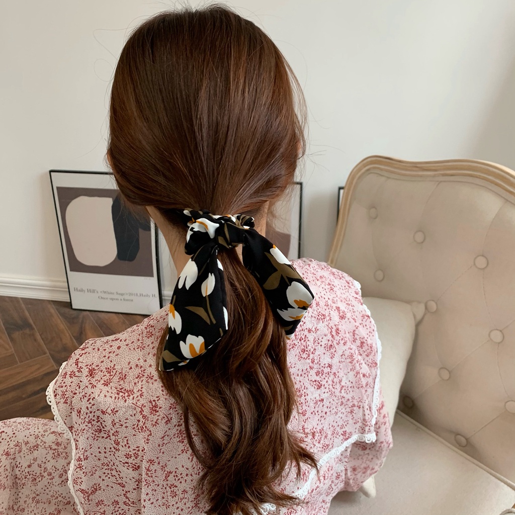 Dây Buộc Tóc Đính Nơ Ruy Băng Đáng Yêu Cho Bé Gái