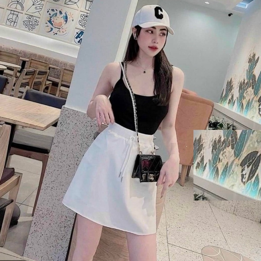 Chân Váy Da Cá Chữ A PEONYB Nữ  🌸 Short mini dáng ngắn cạp chun retro đường phố thể thao hàn quốc Ulzzang 🌸