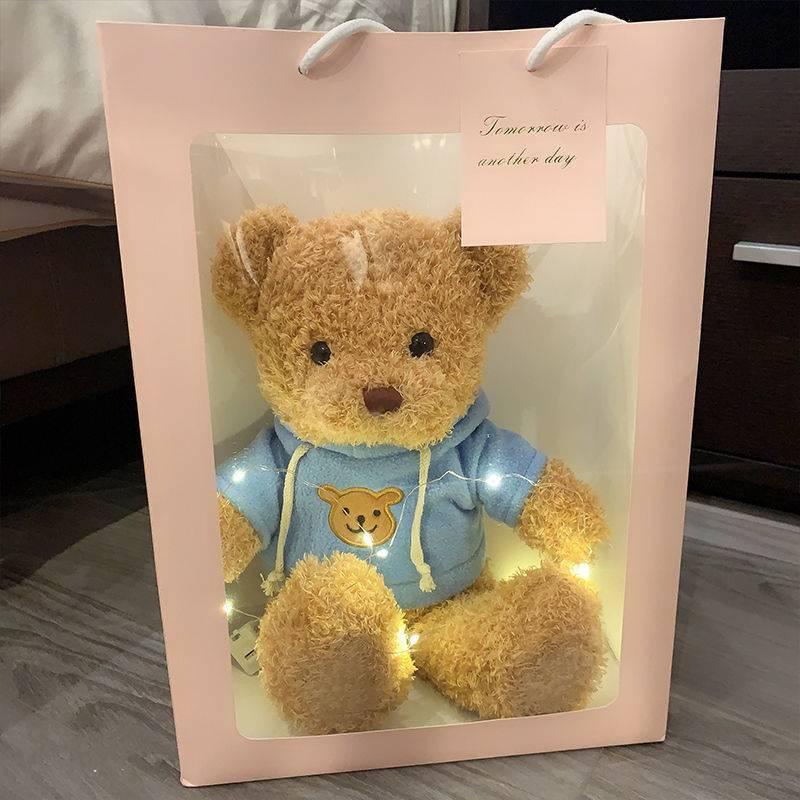 Gấu Teddy nhồi bông thiết kế dễ thương dùng làm quà tặng sinh nhật dành cho bạn gái