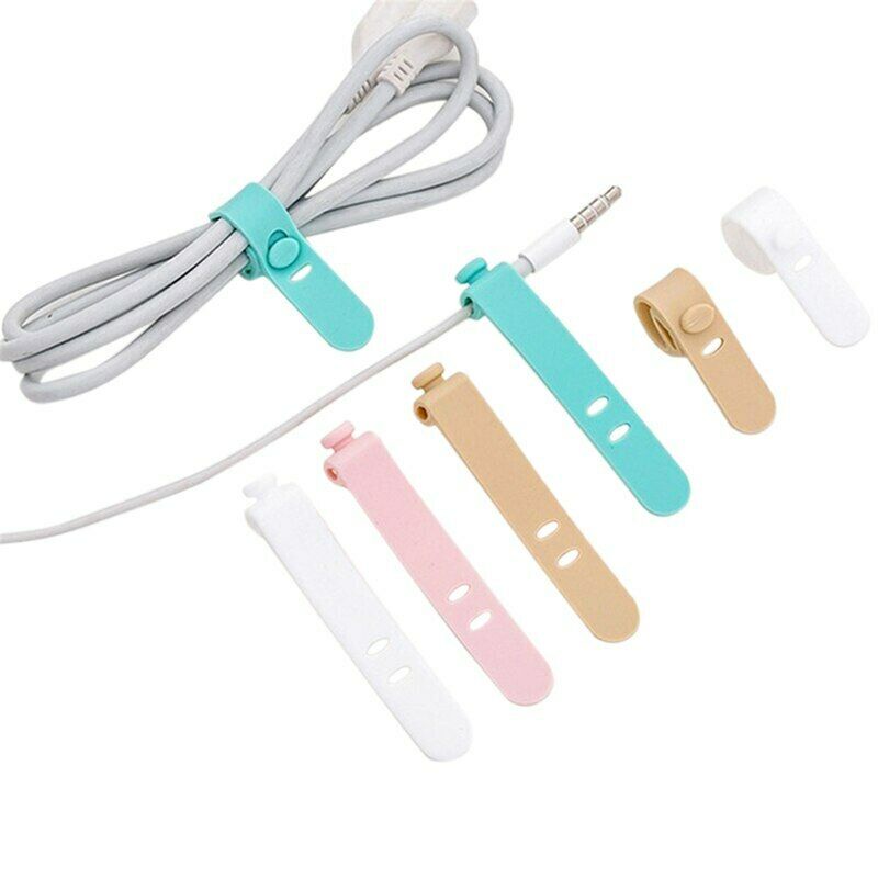 Bộ 4 Giá Đỡ Quấn Dây Cáp/Tai Nghe/Dây Cáp USB Bằng Silicon Tiện Dụng