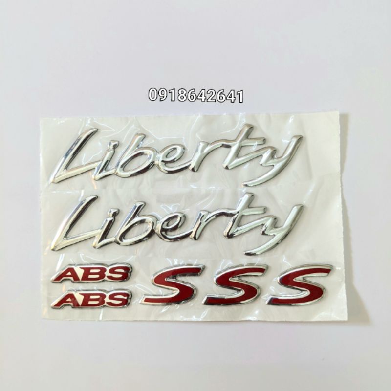Bộ tem chữ cho Liberty SSS abs như zin