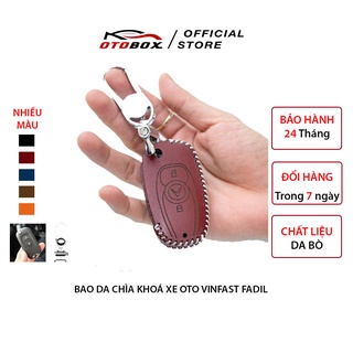 Bao da chìa khoá ô tô vinfast fadil chính hãng OTOBOX, bọc chìa khoá ô tô da fadil cao cấp bảo hành 2 năm