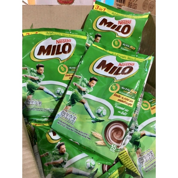 Sữa MiLo dạng bột pha 3in1 HNK Thái Lan 15goi/1bich