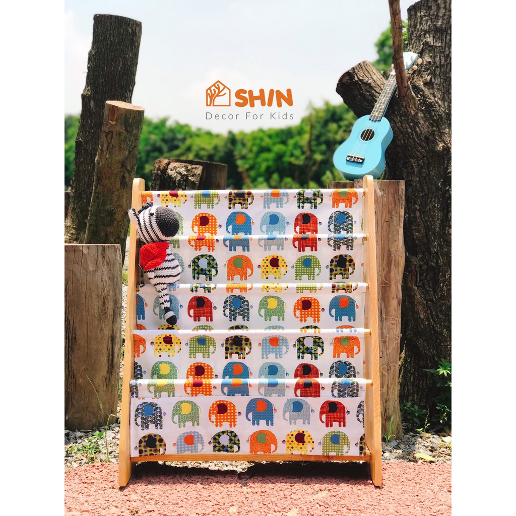 Kệ sách gỗ vải cực yêu cho bé cưng | BigBuy360 - bigbuy360.vn