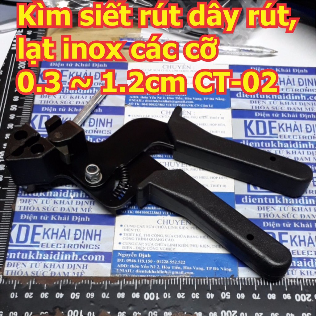 Kìm, kèm siết rút dây rút, lạt inox các cỡ 0.3 ~ 1.2cm CT-02 kde6100