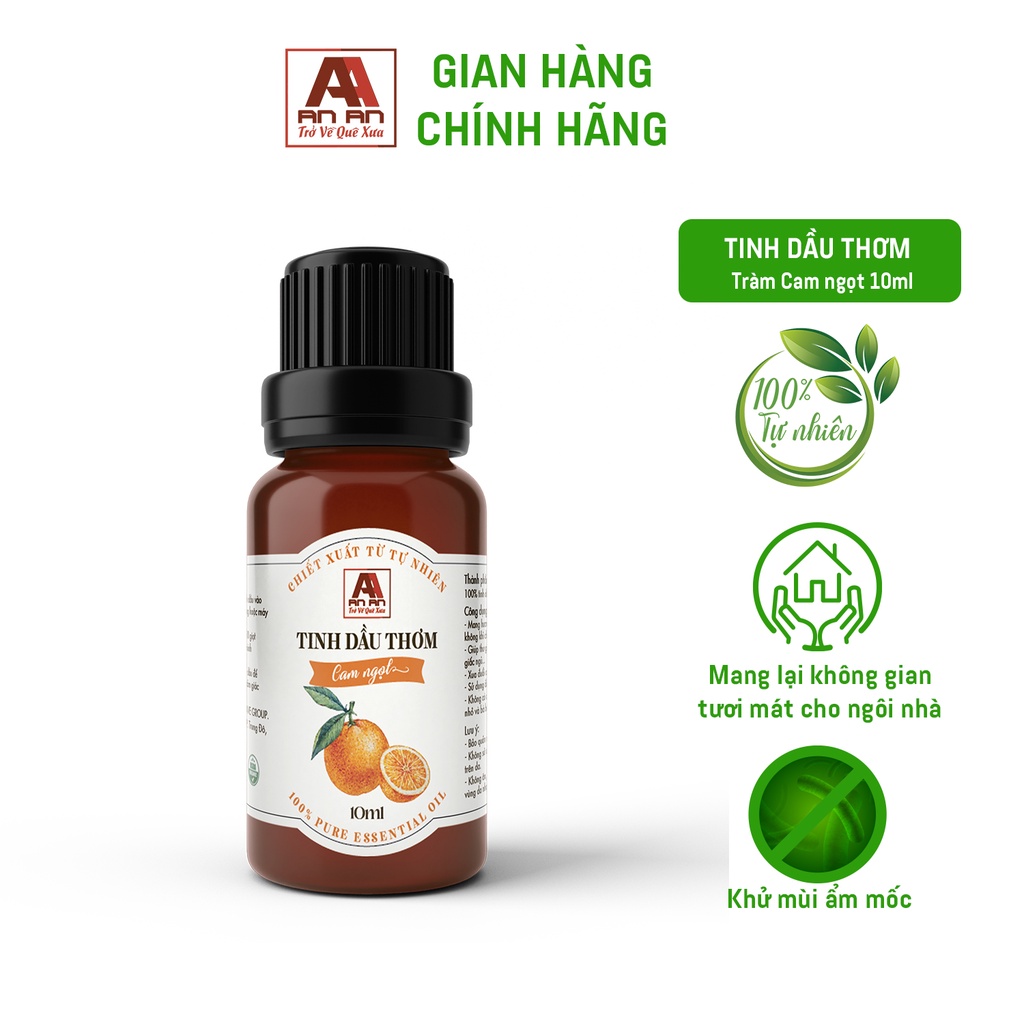 Tinh Dầu An An 10ml Hương Cam Ngọt Nguyên Chất Nhập Khẩu Ấn Độ Đạt Chuẩn Gmp ,usda Thơm Phòng, Khử Mùi Hiệu Quả.