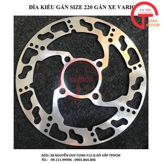 ĐĨA KIỂU SIZE 220 MM GẮN XE HONDA S110,SIRIUS,JUPITER,...
