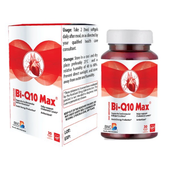 Viên uống Bi-Q10 giúp tăng cường sức khỏe tim mạch