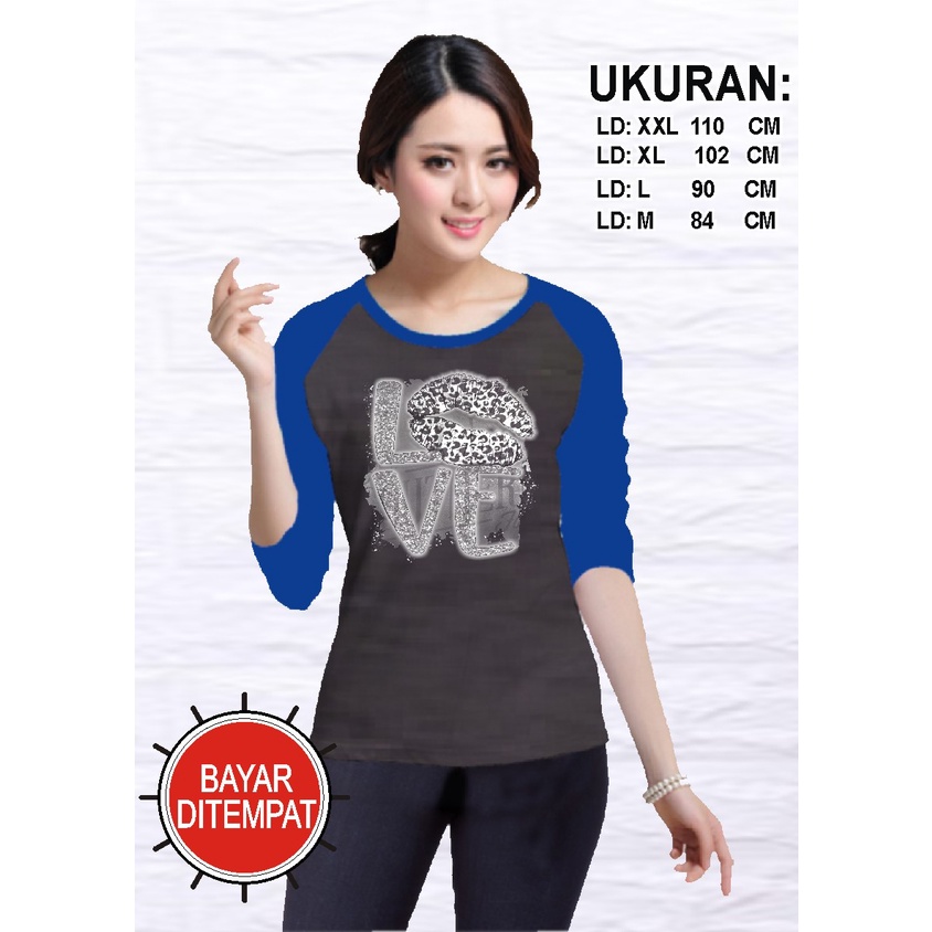 Reglan Áo Sơ Mi Nữ 3/4 / Tình Yêu / Son Môi / Phân Phối Thời Trang