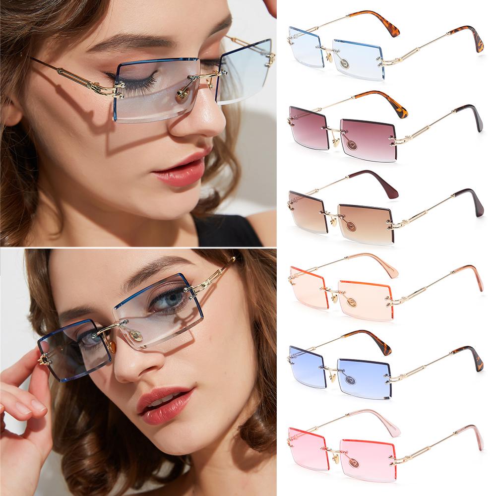 JUNE Kính Mát Hình Chữ Nhật Siêu Nhẹ Chống Tia UV400 Thời Trang Cho Nữ