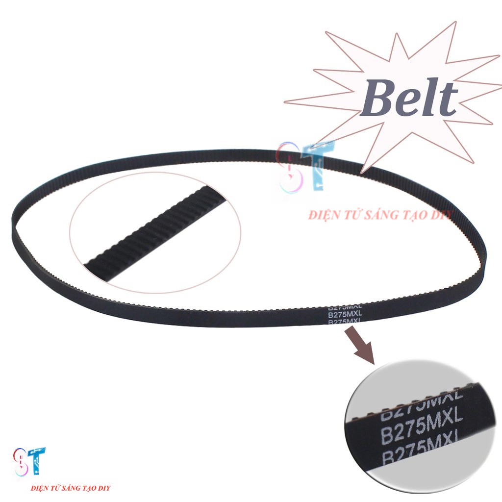 Dây Pulley B275MXL chu vi 558mm, dây pulley 220MXL bản rộng đai 11mm