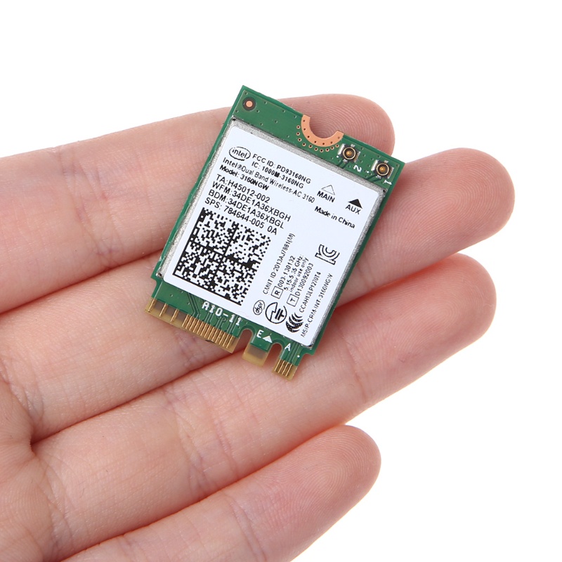 Mạch kết nối không dây AC 3160NGW Kênh đôi 2.4 / 5.8ghz Bluetooth-4.0 NGFF cho chip CPU Intel