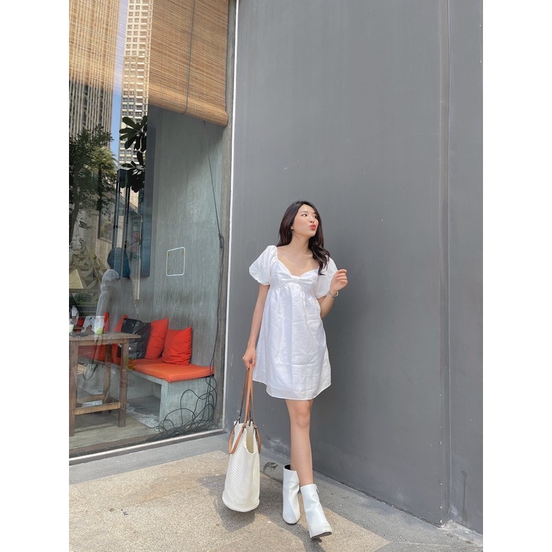 Đầm babydoll nơ trước ngực PUFFY DRESS | BigBuy360 - bigbuy360.vn