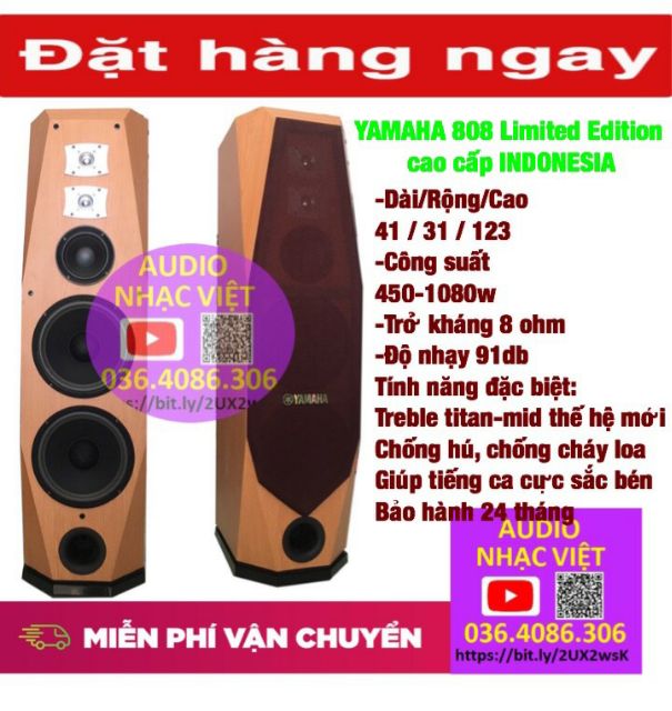 Loa YAMAHA 808 LIMITED EDITION BẢN GIỚI HẠN NHẬP INDO Chất âm tuyệt đỉnh