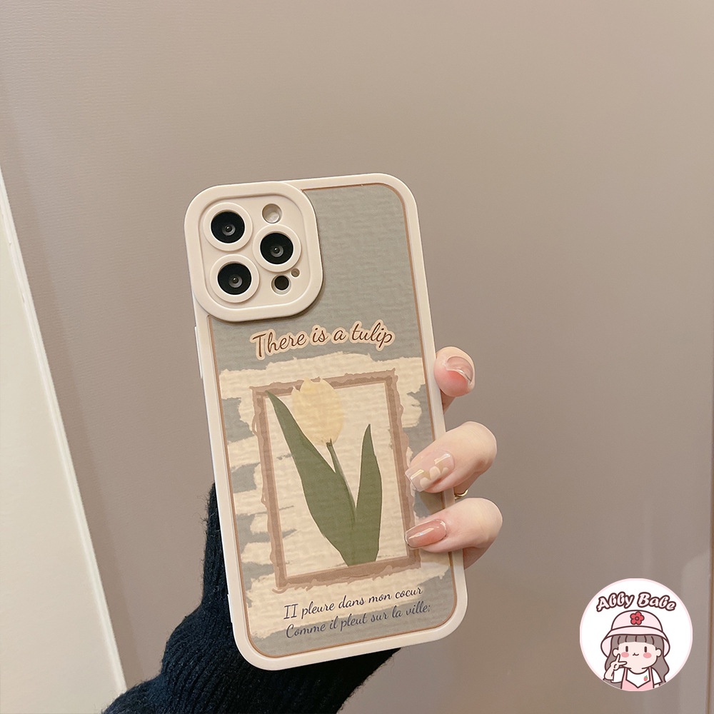 Ốp Điện Thoại TPU Mềm Mỏng Chống Sốc Vẽ Hoa Hồng Sơn Dầu Retro Cho IP 13 12 11 Pro Max XR 8 7 Plus