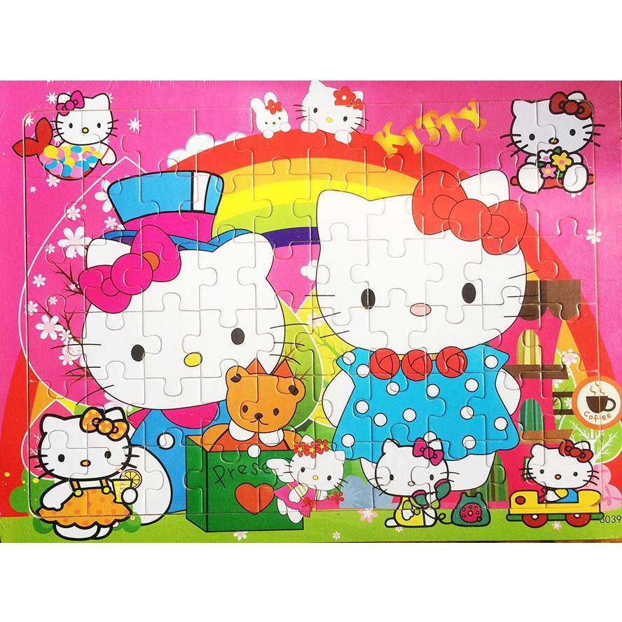 Tranh Xếp Hình 40-60-80 Mảnh Khung Gỗ Cho Bé Gái/Puzzle for kids/Đồ Chơi Xếp Hình Gỗ Cho Bé