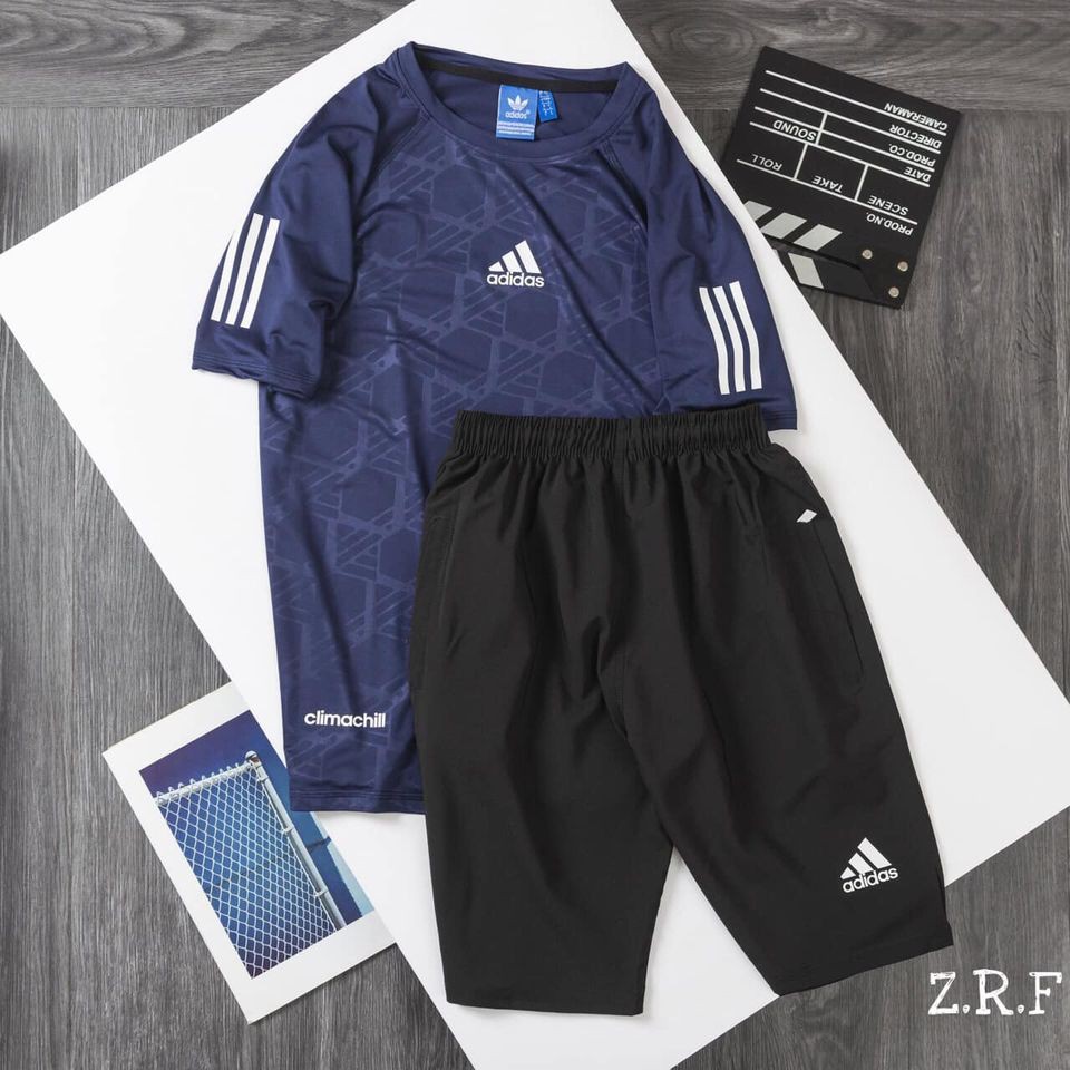 Bộ thể thao nam cổ tròn in chìm vân kim cương,...,., | BigBuy360 - bigbuy360.vn