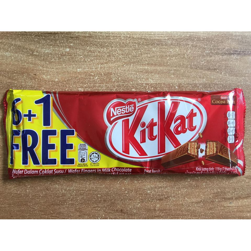 Sô cô la KitKat Nestle gói 119g (17g x 7 cái)
