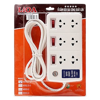 Ổ cắm điện 6 phích cắm 3 cổng usb