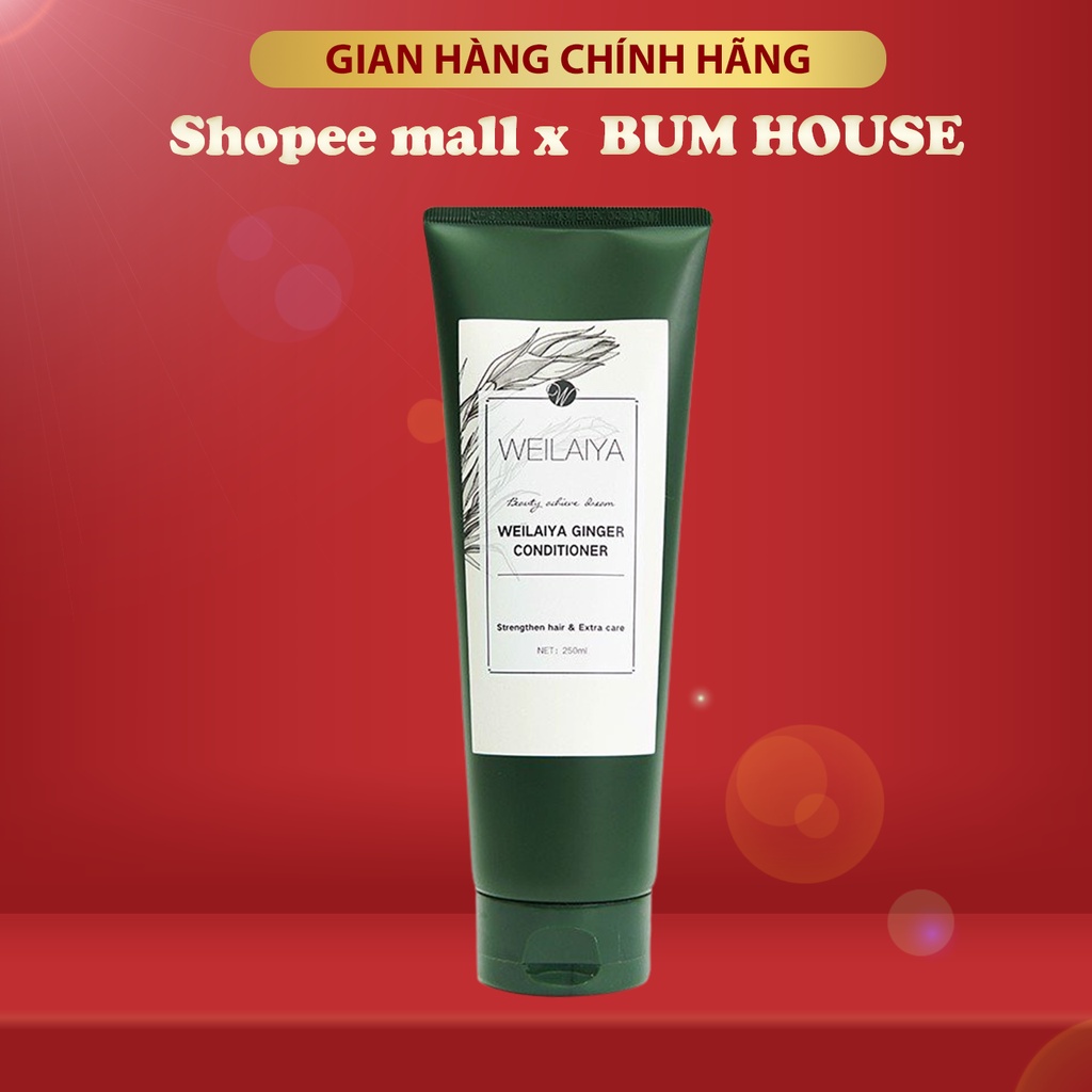 Dầu xả Weilaiya tinh chất gừng hỗ trợ móc tóc và ngăn rụng tóc 250ml - Hàng chính hãng