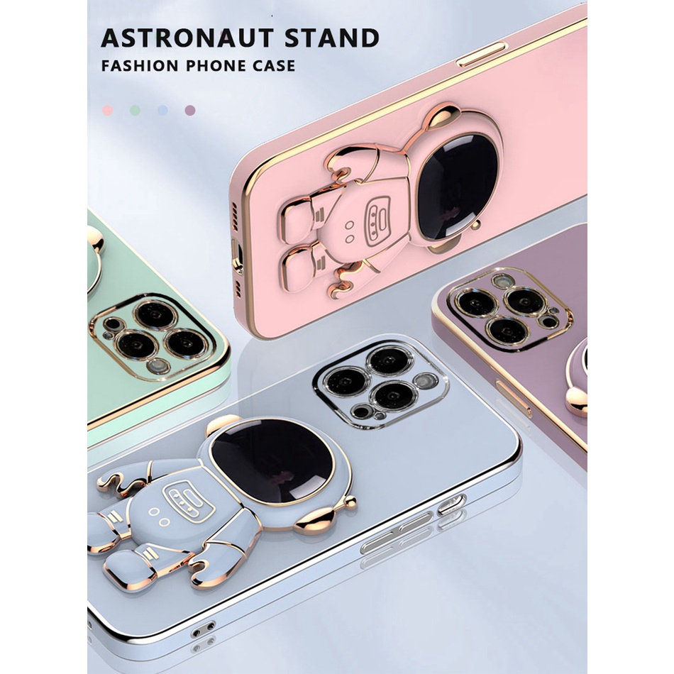 Ốp Điện Thoại In Phi Hành Gia 3D Sang Trọng Cho iPhone 11 12 13 Pro MAX 7 8 Plus X XS MAX XR 13 ProMax 7+ 8+ 7Plus 8Plus