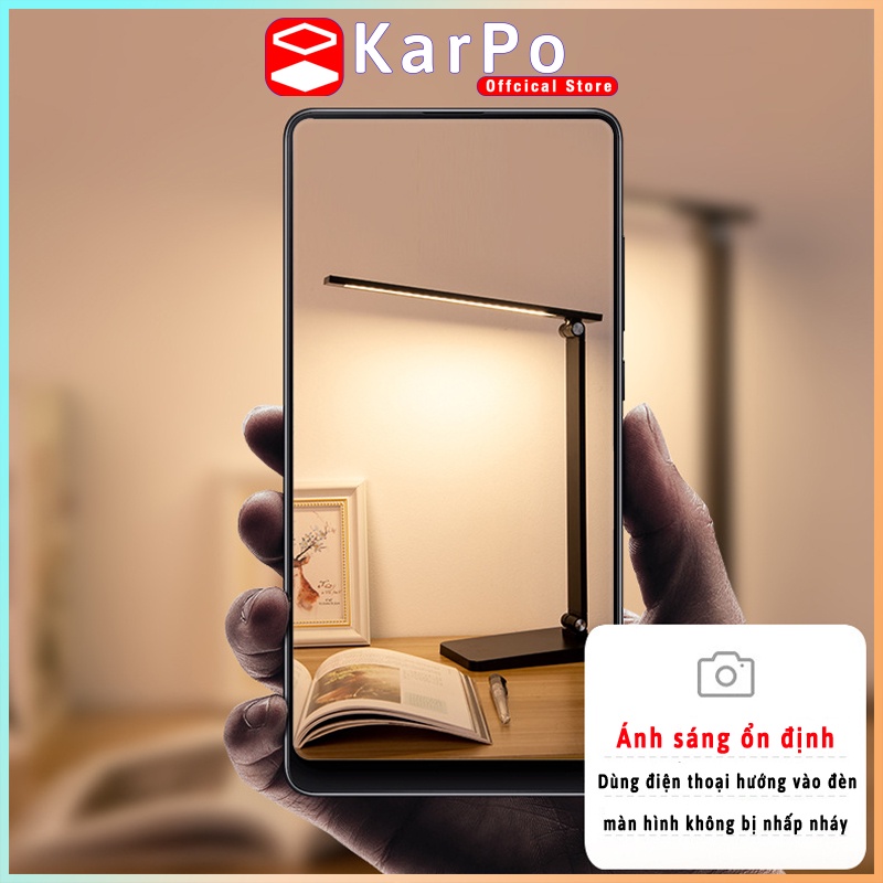 Đèn học để bàn KarPo DHK-001 bảo vệ mắt dùng cho đọc sách, học tập, làm việc, 5 chế độ sáng tiện dụng.