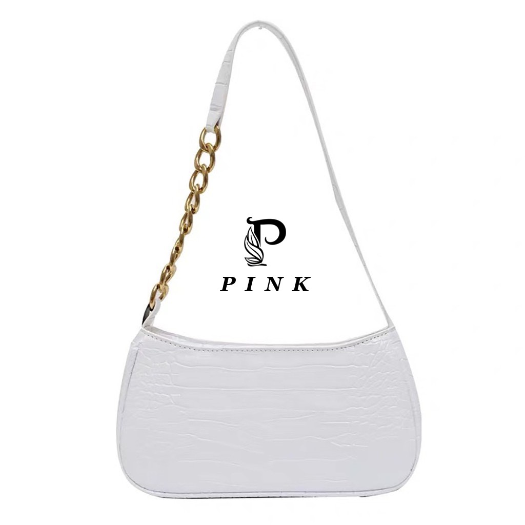 Túi kẹp nách nữ xích nối, Túi xách nữ da mềm sống ảo dễ thương P02 - PINK SHOP