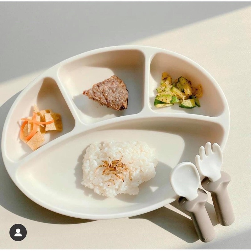 Nắp đậy kiêm đĩa có hoạ tiết Blumama _ Modui_ Hàn Quốc