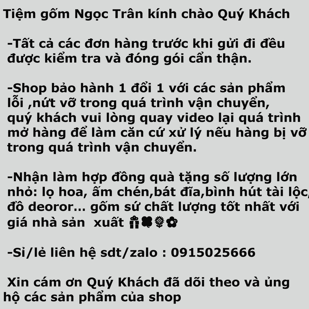 Quý khách yêu trà đạo không thể bỏ qua ạ  -Bộ ấm chén trà độc ẩm - Gốm sứ Bát Tràng-tiệm gốm Ngọc Trân