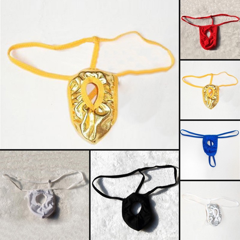 Quần lót G-String kiểu chữ T thiết kế khoét lỗ gợi cảm cho nam