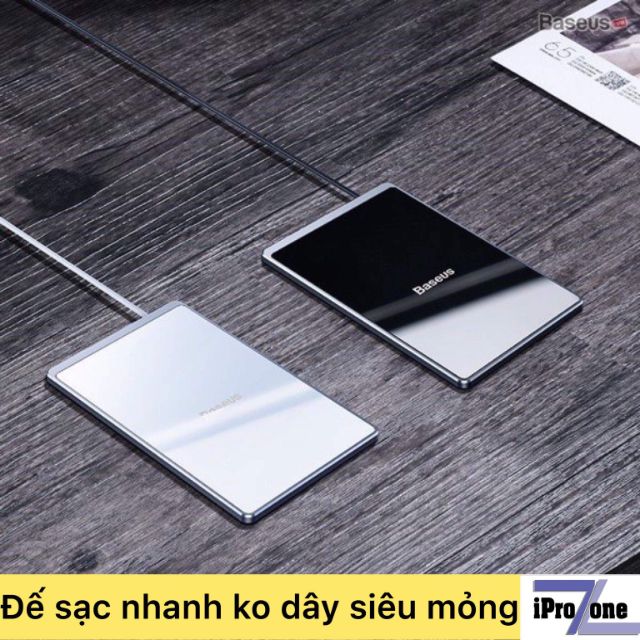 Đế sạc nhanh không dây siêu mỏng Baseus Card Ultra-thin Wireless Charger (15W, 0.3cm Portable Card Design, Qi Wireless