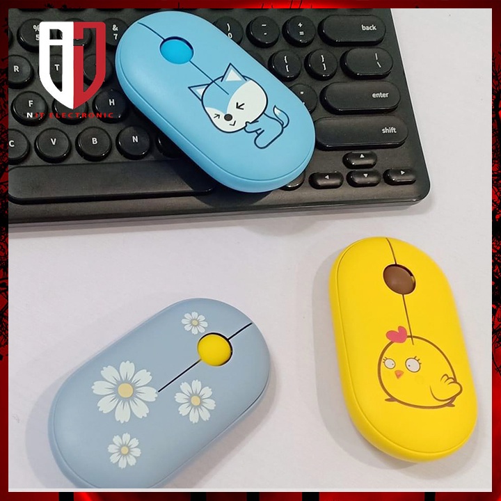 Chuột máy tính không dây ROBOT M230 gaming chính hãng chuột laptop pc Silent họa tiết dễ thương