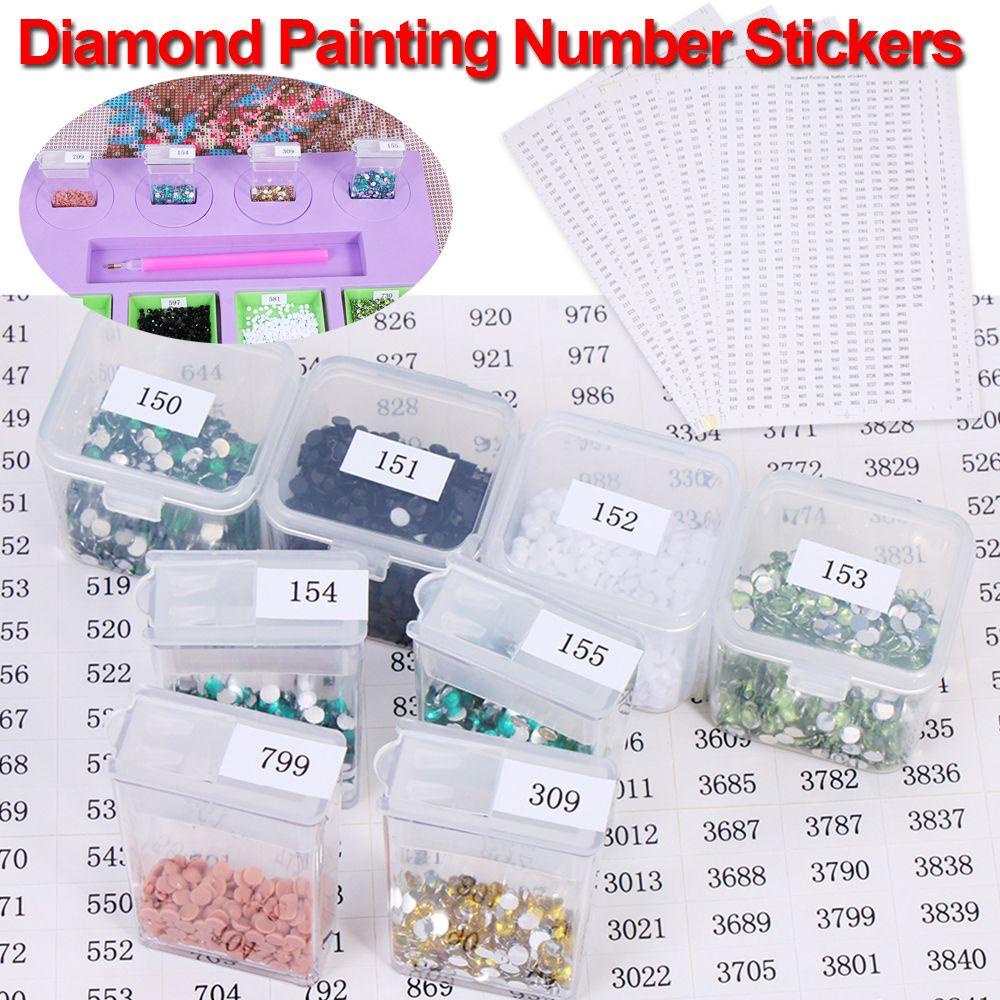 Set 5 / 10 Tấm Nhãn Dán Đánh Dấu Số Phân Loại Đồ Dùng DIY