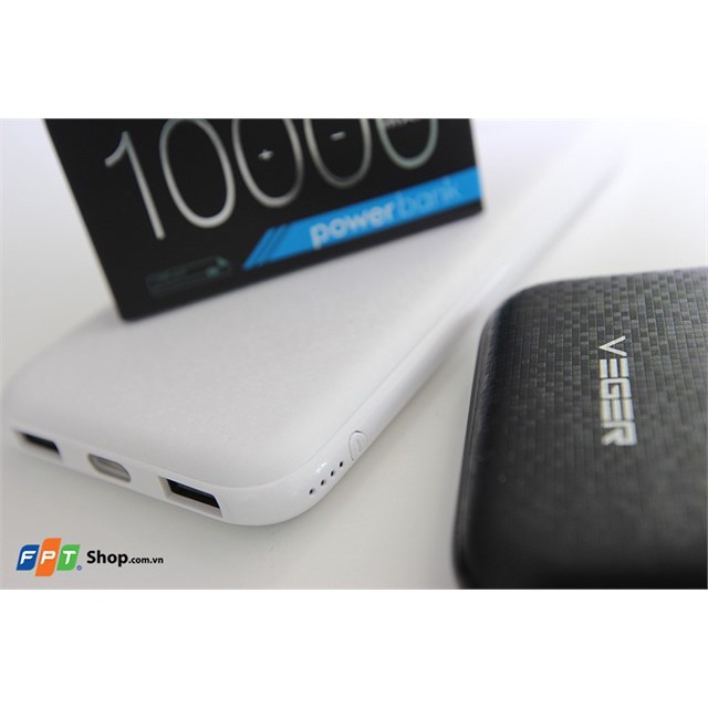 Sạc dự phòng Veger S10 10000mAh (Multicolor). Chinh hang FPTShop