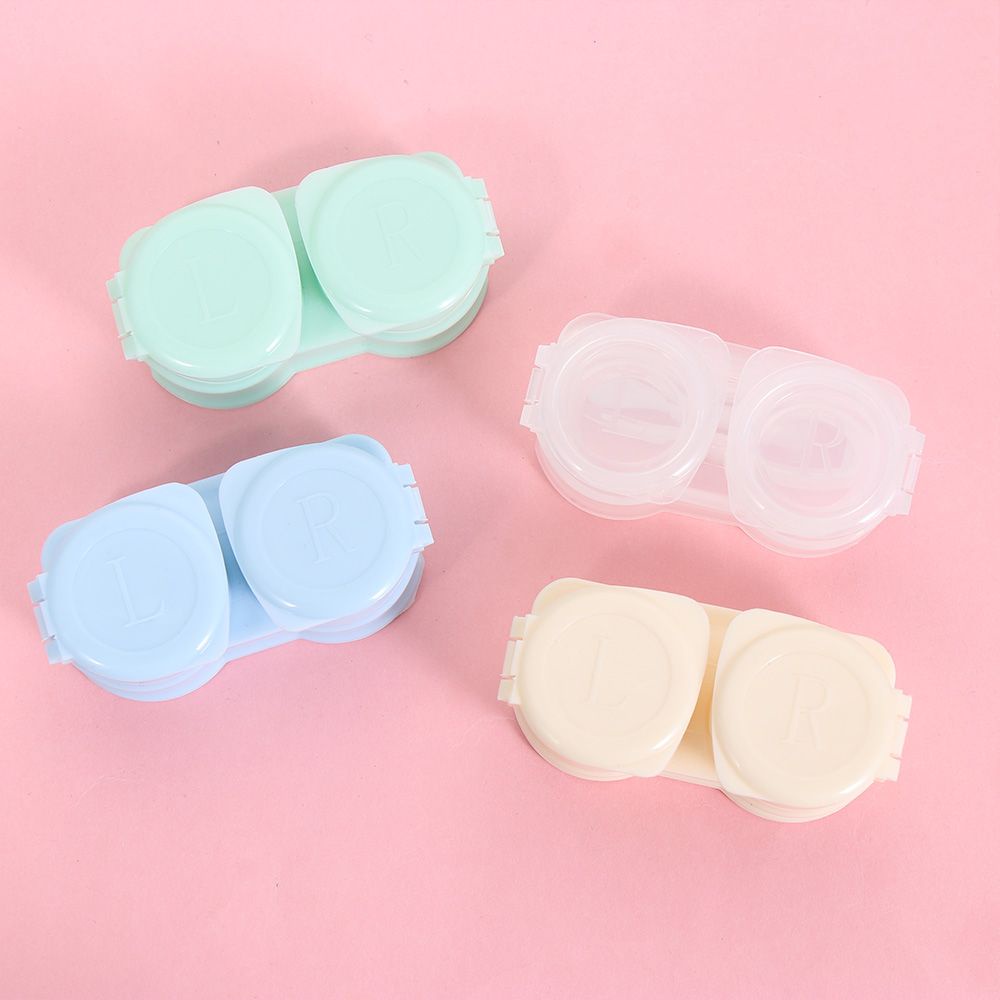 Hộp đựng kính áp tròng mini bằng nhựa màu kẹo đơn giản dễ thương
