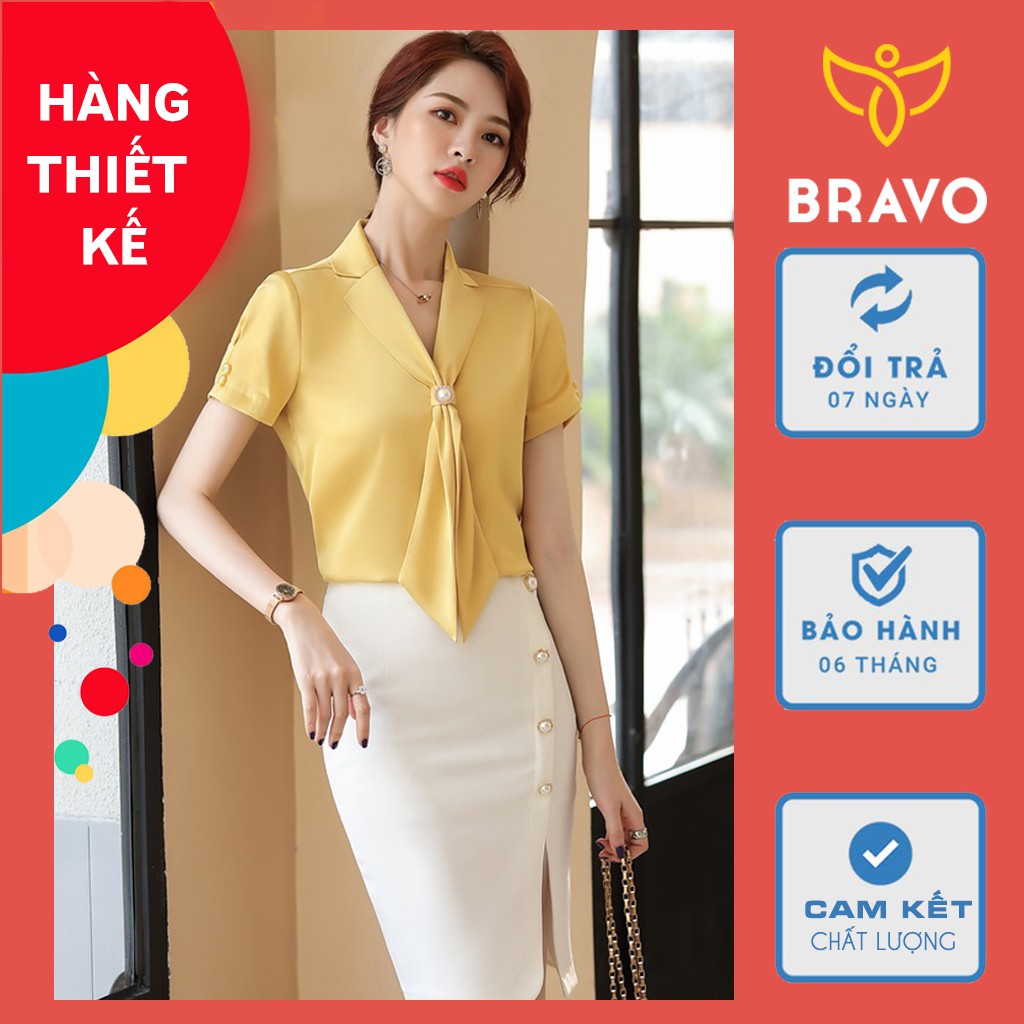 Áo sơ mi thắt nơ - Áo sơ mi công sở nữ đẹp đủ màu ASM43