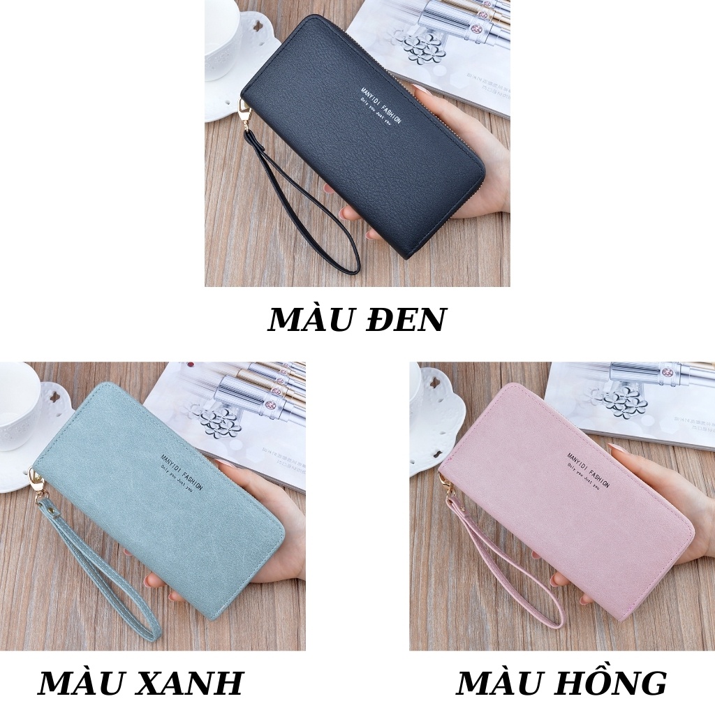 Ví dài nữ đẹp cầm tay nhiều ngăn cao cấp Hàn Quốc đựng tiền giá rẻ cute 7K STORE V19