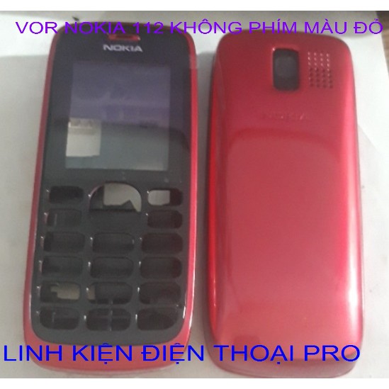 VỎ NOKIA 112 KHÔNG PHÍM MÀU ĐỎ