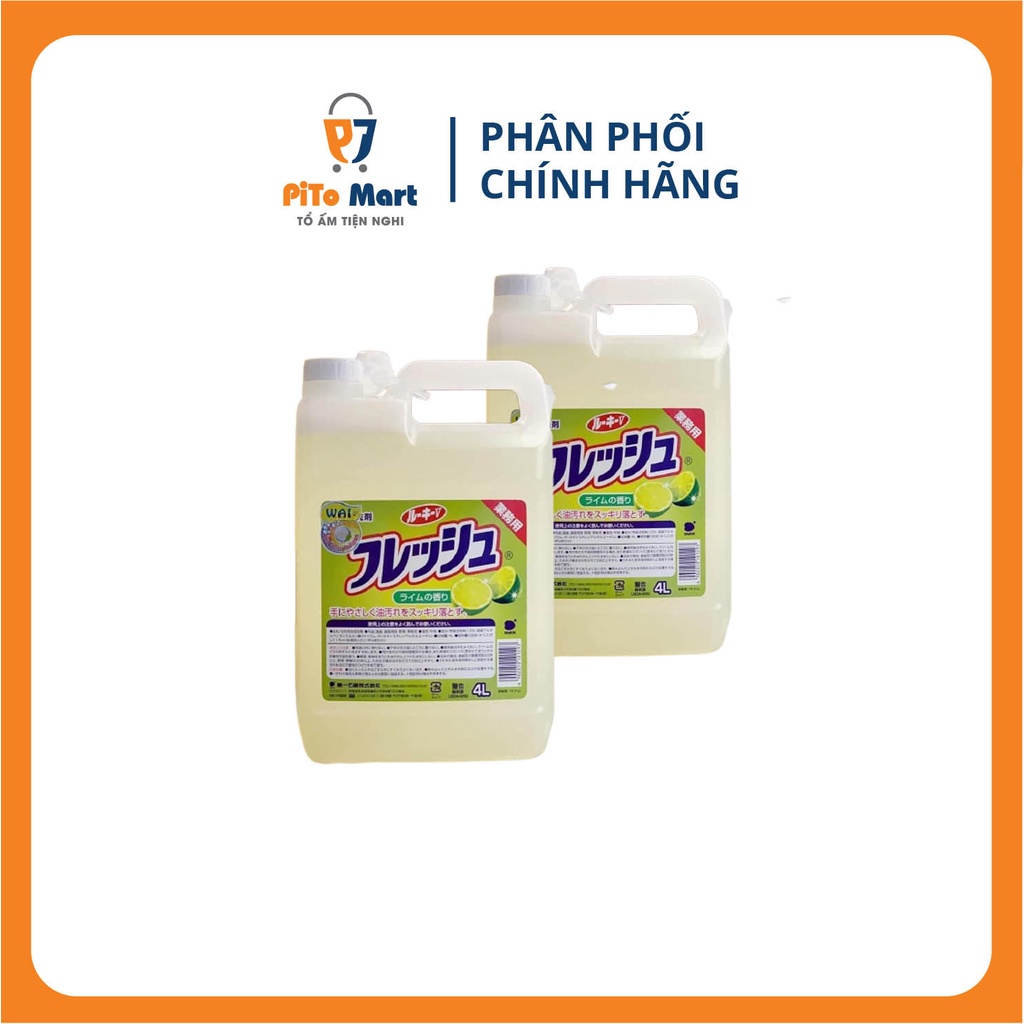 [Chính Hãng] Nước Rửa Chén Wai Hương Chanh 4L Có Tem Phụ Tiếng Việt