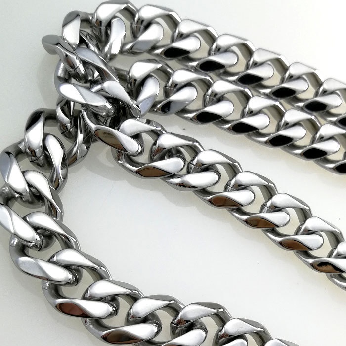 Dây chuyền nam kiểu lặc đơn to 13ly vát cạnh 6 góc sang đẹp, không đen, thể hiện đẳng cấp phái mạnh