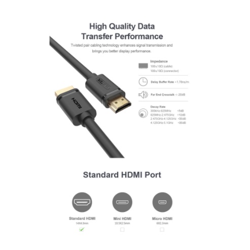 Cáp HDMI Unitek 5m Y-C140 - hỗ trợ 4K Ultra HD và 3D