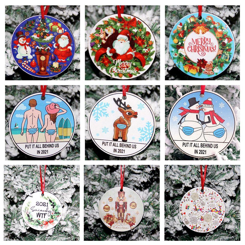 CONOPERY Phụ Kiện Trang Trí Giáng Sinh Bằng Gỗ 2021