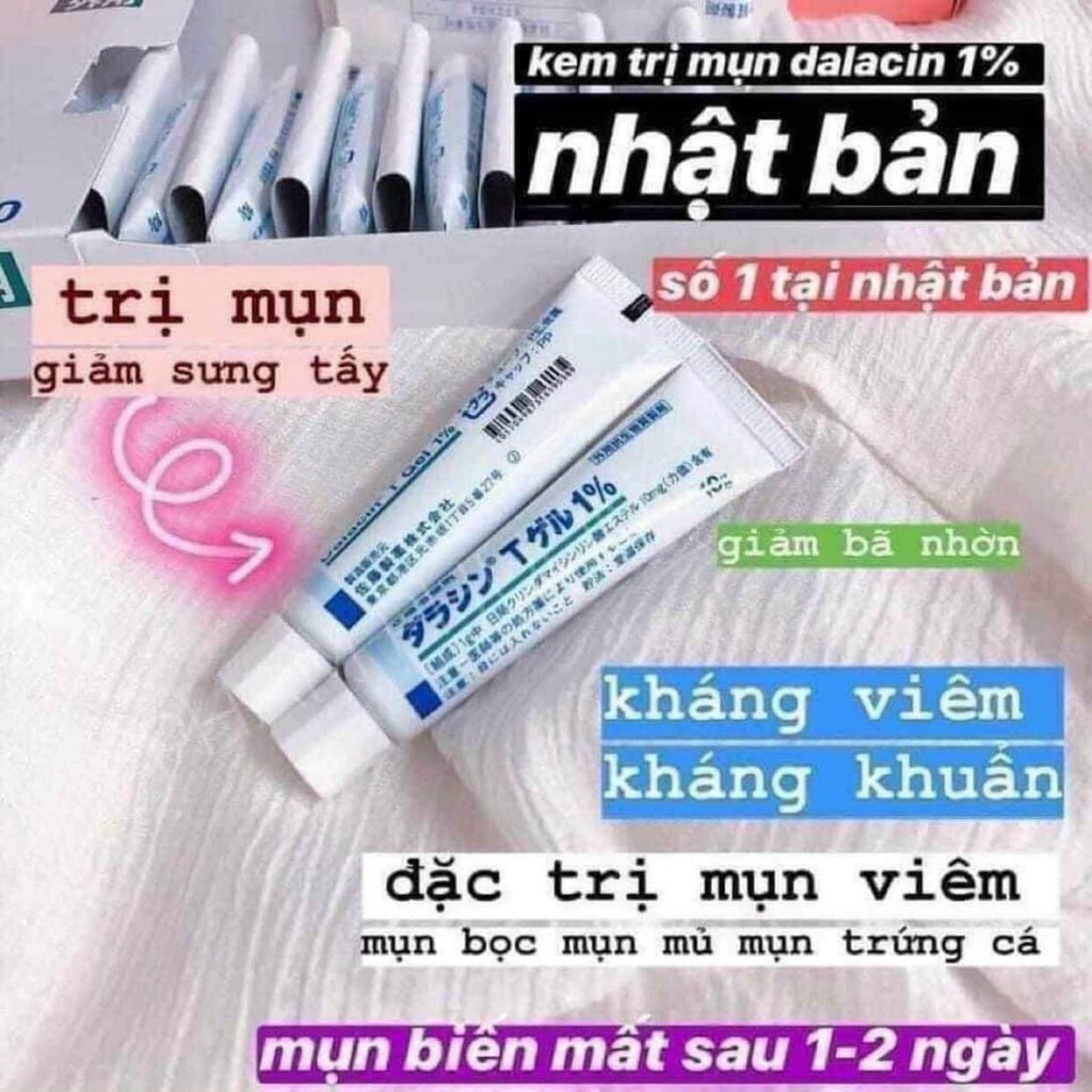 GEL BÔI MỤN DELACIN T NHẬT BẢN (TUÝP 10GR)