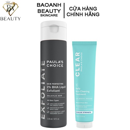 BỘ SẢN PHẨM BHA + BENZOYL 2.5% HỖ TRỢ GIẢM MỤN ĐẦU ĐEN PAULA'S CHOICE 2010-6100 | BigBuy360 - bigbuy360.vn