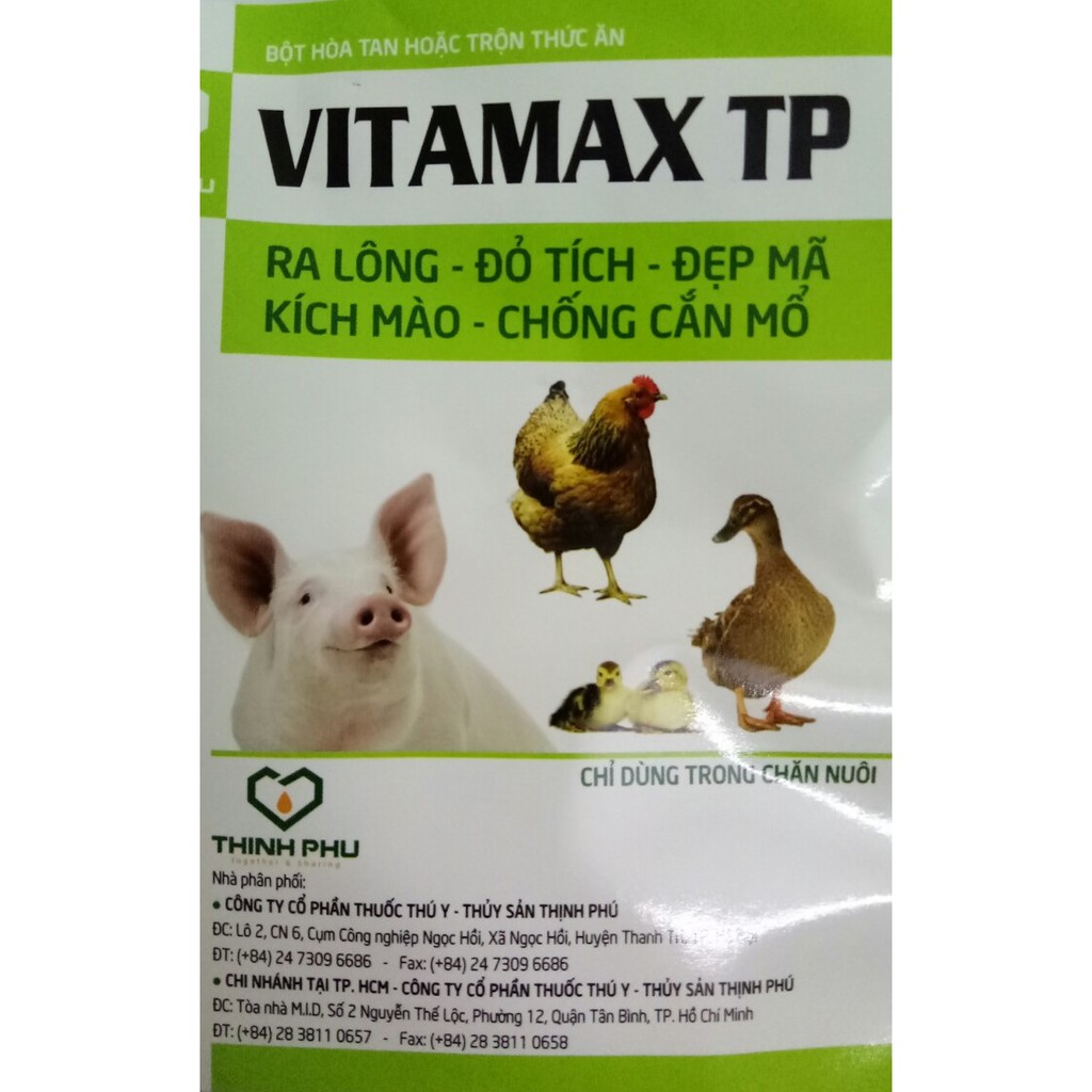 1 GÓI VITAMAX TP GIÚP CHIM RA LÔNG-ĐẸP MÃ-KÍCH MÀO-CHỐNG CẮN MỔ