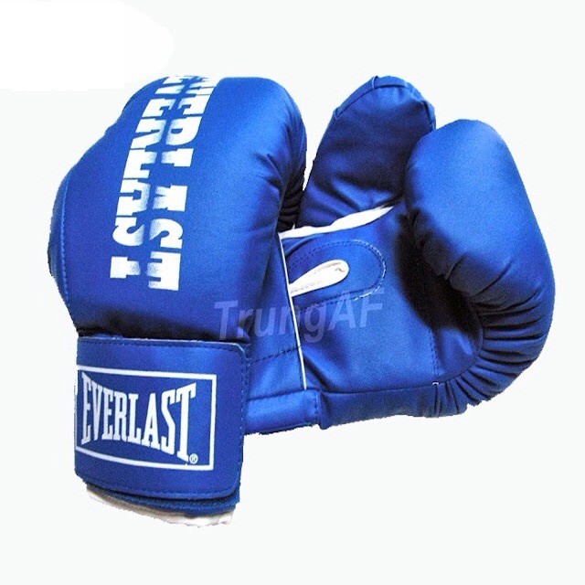 Găng đấm boxing Everlast 10oz (xanh), dụng cụ thể thao binhansport