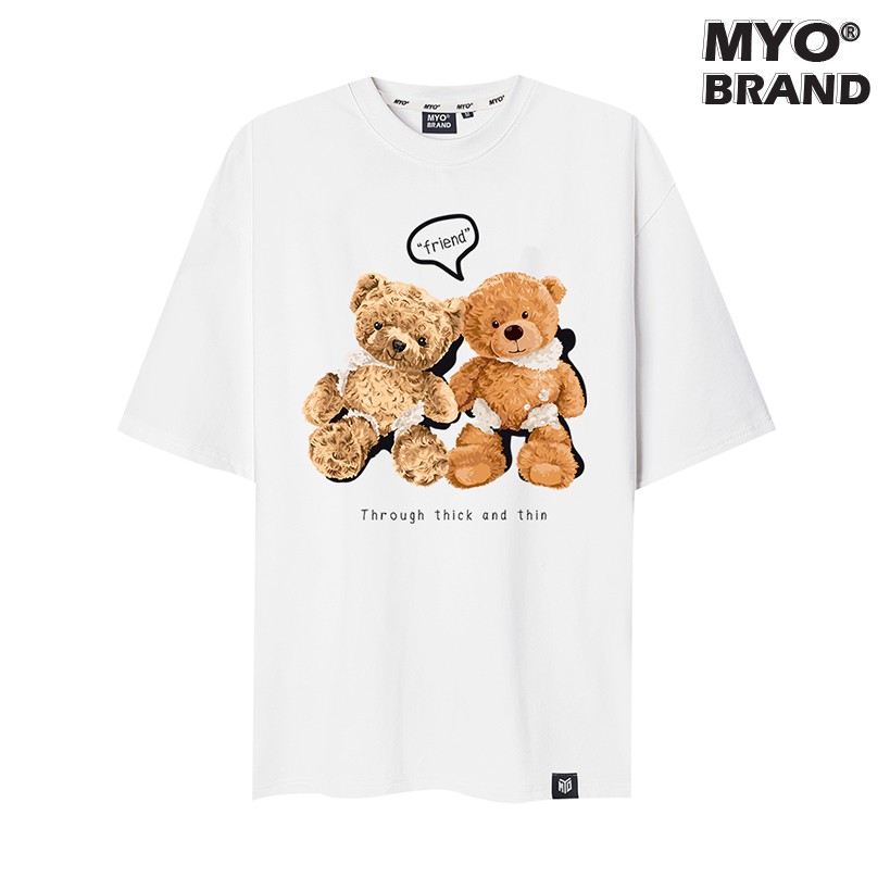 Áo Thun Tay Lỡ MYO Teddy Friend Forever 2660