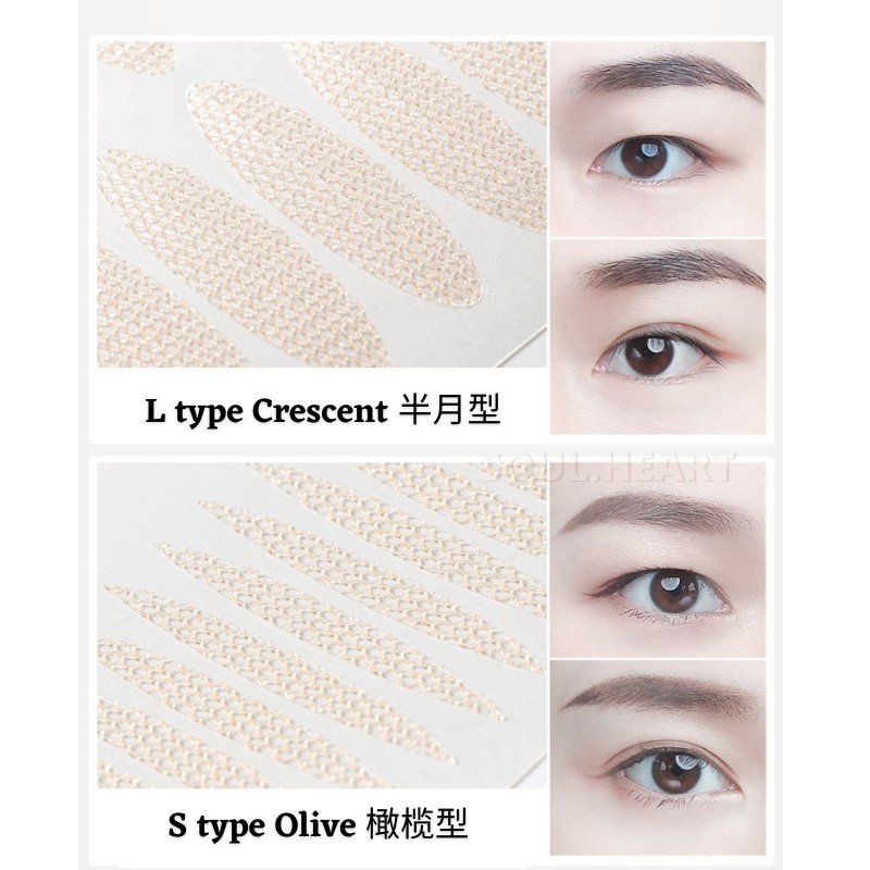 Bộ 48 Miếng Dán Kích Mí Vô Hình Tự Nhiên