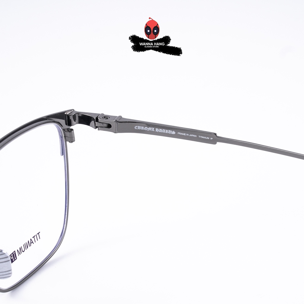 Gọng kính đẹp nam nữ nhựa Chrome Hearts chống tia UV cao cấp Wanna Hang CH5239 WHCH51