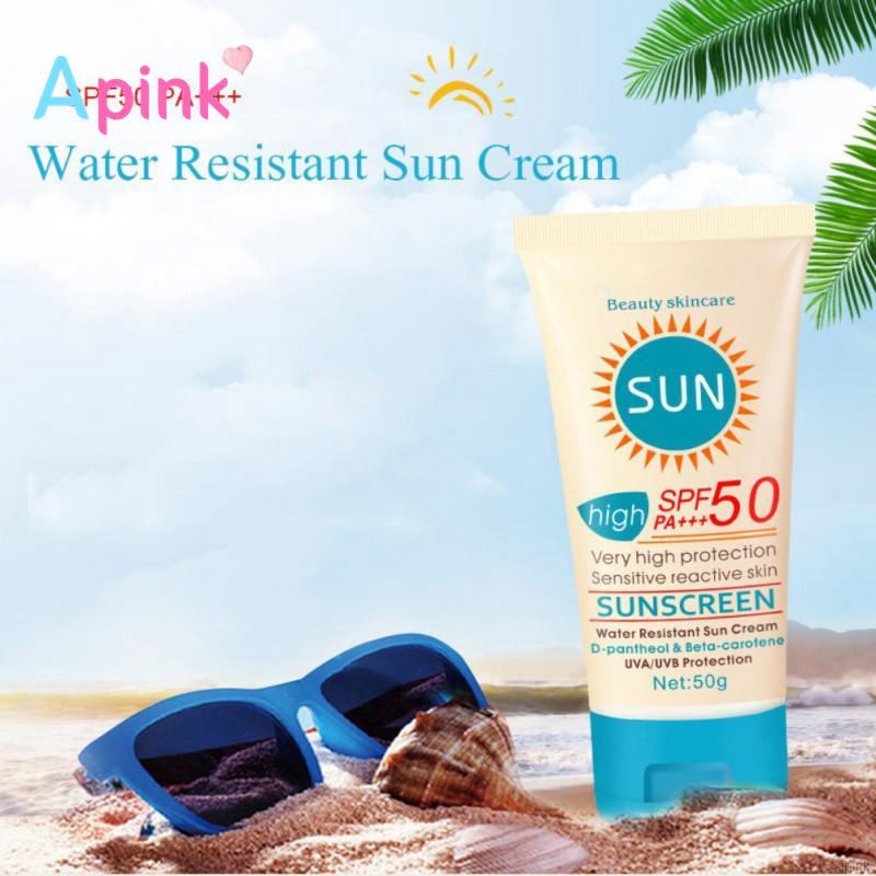 Tuýp kem chống nắng SPF50+++ chống thấm dành cho đi biển